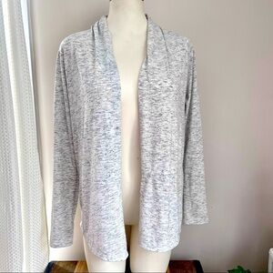 GAP Grey Space-Dye Long Sleeve Open Cardigan Small